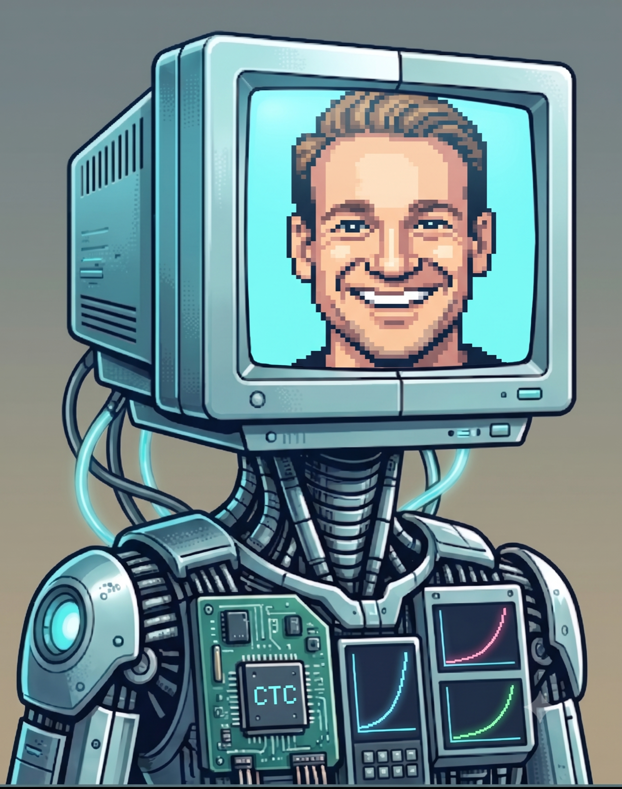 The Machine, illustrated as a retro computer system